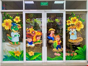 Vẽ tranh trang trí tết