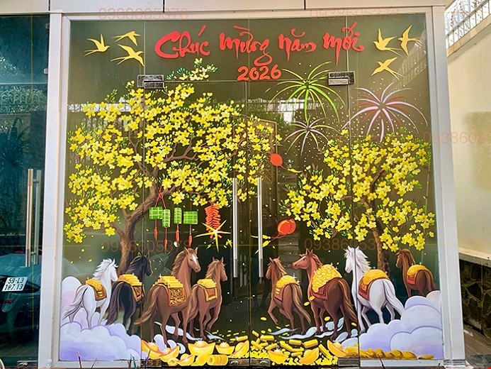 Vẽ tranh trang trí tết