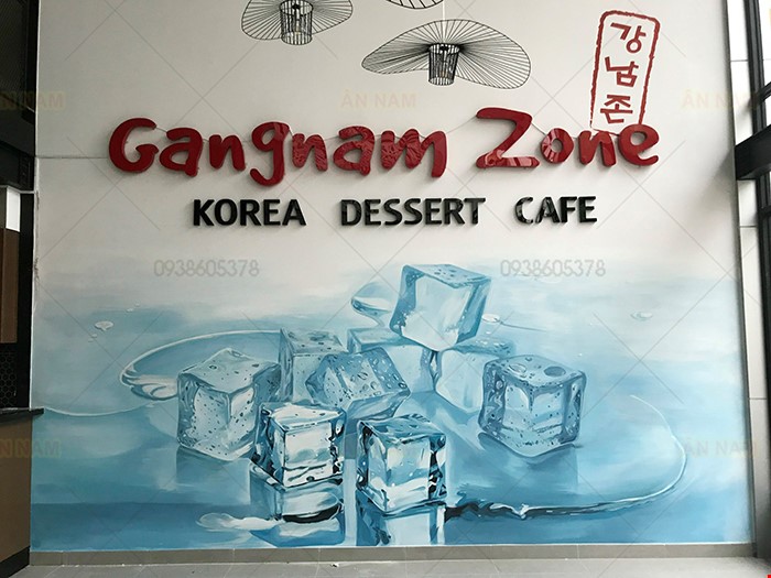 Vẽ quán cafe Gangnam